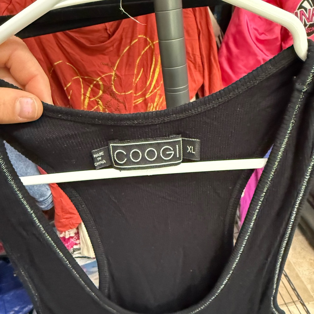 COOGI Black Rhinestone Logo Racerback Tank - Picture 3 of 4